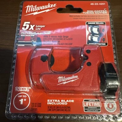 Milwaukee Tool 48-22-4251 1" Mini Copper Tubing Cutter Plumbing - Image 1 of 4