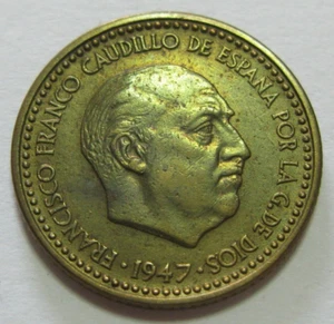 ZALDI2010 - ÉTAT ESPAGNOL. 1 PESETA DE 1947 ÉTOILES 19 - 51 - Picture 1 of 4