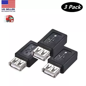 3x USB A Type Female to 5 pin Micro USB B Type Female Cable Converter Adapter - Picture 1 of 8