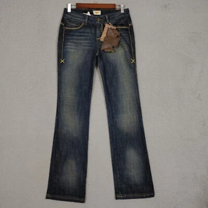 Antik Denim Jeans Womens 28 Blue Bootcut Embroidered Low Rise Stretch Denim NEW - Picture 1 of 16