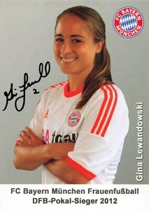 Gina Lewandowski UH Autogramm orig FC Bayern München Frauen 13/14 2190 G - Bild 1 von 1