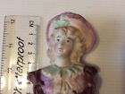 Figurine en biscuit antique/vintage d'une belle robe victorienne femme aristocratique