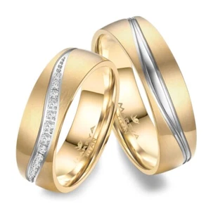 Trauringe Partnerringe Titan Eheringe Gelbgold Marrya TI-40 | Paarpreis - Bild 1 von 2