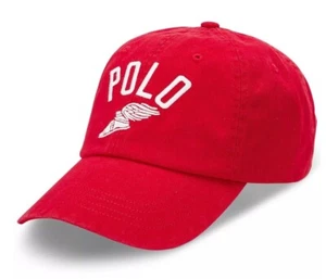 Gorra de béisbol Polo Ralph Lauren para hombre roja atletismo pista pie alado estadio - Imagen 1 de 10