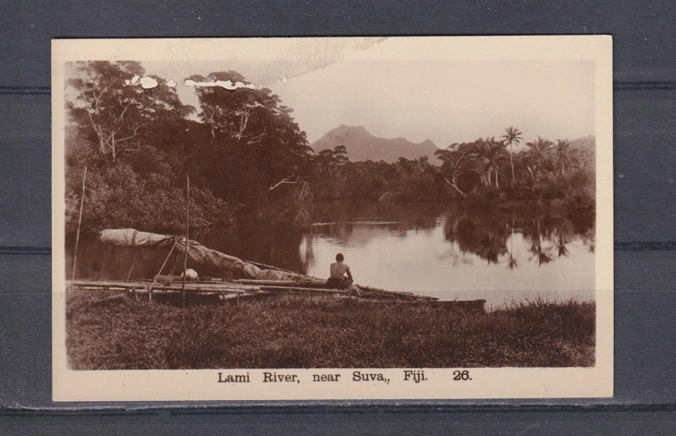 FIJI, LAMI RIVER near SUVA, c1920 real photo ppc., unused. - Image 1 of 1