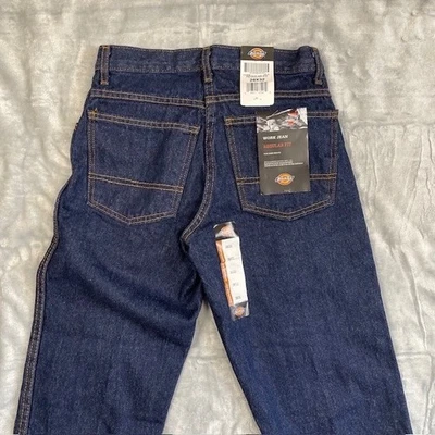 Dickies 28x32 Regular Fit Men's Work Jeans Dark Wash Denim Pants NWT - Image 1 of 4