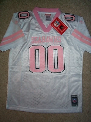Camiseta de fútbol americano juvenil Reebok Seattle Seahawks #00 NFL *NIÑAS* (L-GRANDE-14) Foto 1 de 2