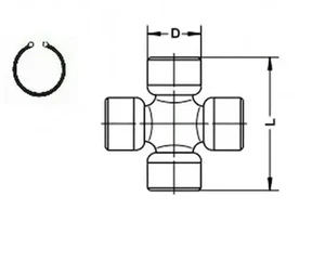 Junta del eje de transmisión Junta universal U 100/L LÖBRO para FORD SSANGYONG - Imagen 1 de 9