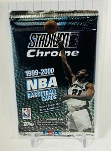 1999-00 TOPPS STADIUM CLUB CHROME  BASKETBALL FACTORY SEALED HOBBY PACK - Picture 1 of 9