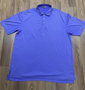Peter Millar Polo Shirt Mens Extra Large Purple Summer Comfort No Course Logo - Picture 1 of 11