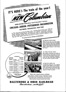 Baltimore & Ohio Railroad Vintage Print Ad New Columbian Strata-Dome Train - Picture 1 of 1