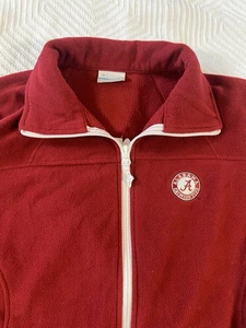 Columbia Alabama Crimson Tide Fleece Zip Jacket Women’s Medium Red White EUC - Picture 1 of 6