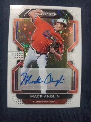 2022 Prizm Draft Disco White Autographs Mack Anglin Auto 7/50 Clemson Tigers - Image 1 of 2
