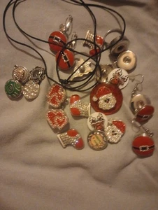 In All There Is 23 Pc. Snap Button Jewelry 19 are Christmas Je#12 - Picture 1 of 3