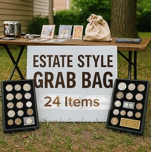 🔥 ESTATE STYLE COINS & CURRENCY GRAB BAG 🔥 OVER 20 ITEMS IN EVERY BAG STARTER - Picture 1 of 2