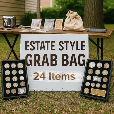 🔥 ESTATE STYLE COINS & CURRENCY GRAB BAG 🔥 OVER 20 ITEMS IN EVERY BAG STARTER - Image 1 of 2
