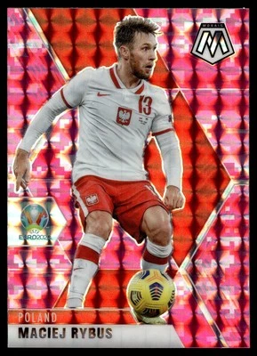 2021 Panini Mosaic UEFA EURO #68 Maciej Rybus Mosaic Camo Pink - Image 1 of 2