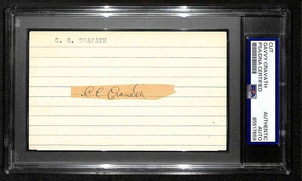 Gavvy Cravath Signed Cut on 3x5 Index Card Philadelphia Phillies PSA/DNA 196989 - Image 1 of 1