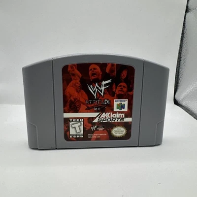 WWF Attitude Get It! (Nintendo 64, 1999) N64 Auténtico Cartucho Probado Solo Foto 1 de 3