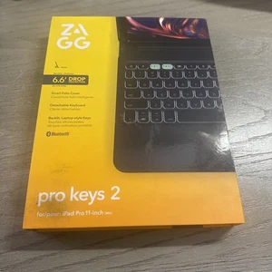 Zagg Pro Keys 2 for 2024 iPad Pro 11-inch M4 Tablet~New~msrp $119 😎 - Picture 1 of 5