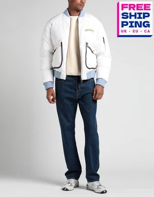 RRP€1355 DSQUARED2 Down Puffer Bomber Jacket IT48 US38 M Logo Ribbed Neck - Image 1 of 4