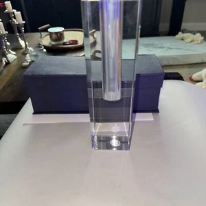 Badash Cristallo Vetro Arte Centrotavola Donovan Bud Vaso 10” X 3” - Foto 1 di 5