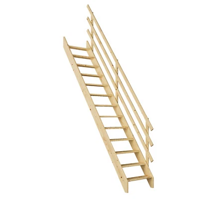 DOLLE Raumspartreppe Innentreppe gerade Buche/Fichte 13 Stufen bis 289 cm - Bild 1 von 4