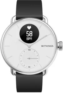 Withings ScanWatch Hybrid Smartwatch mit EKG & Herzfrequenzsensor,  38mm weiß - Bild 1 von 7