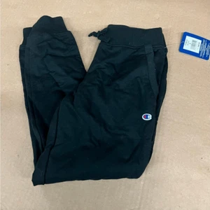 NWT Champion Black Logo Boy’s Jogger Sweatpants Size Small $50 - Picture 1 of 5