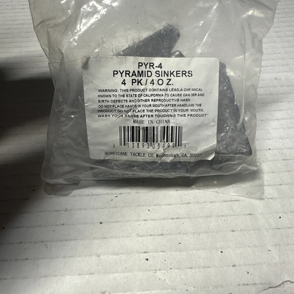 (4-Pk) South Bend Pyramid Sinkers 4 oz. PYR-4 Foto 1 de 2