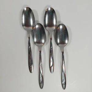 Vintage MCM Atomic Americana Star Flatware Starburst Tablespoons x4 - Picture 1 of 5
