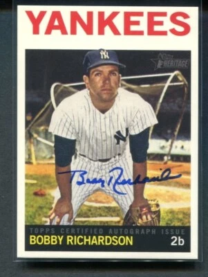 2013 Topps Heritage Bobby Richardson 1964 Real One Auto Autograph #ROA-BR - Image 1 of 2