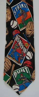 Fratelli 男式新奇领带丝绸棒球棒球手套球员 — 第 1/2 张图片