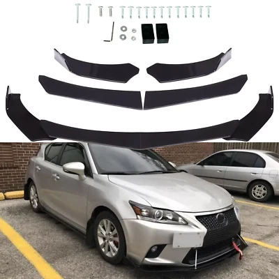 For Lexus CT200H 14-17 Front Bumper Lip Splitter Chin Spoiler ABS Foto 1 de 4