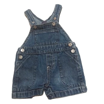 OSHKOSH Genuine Vestbak Bib Overalls Coveralls Infant Blue Denim 3 Months  - Image 1 of 4