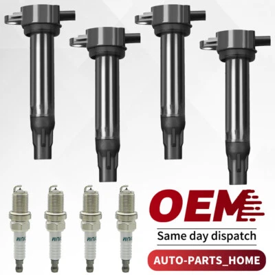 4x bobinas de encendido y 4x bujías para Dodge Journey y Jeep Compass 2L 2.4L UF557 Foto 1 de 4
