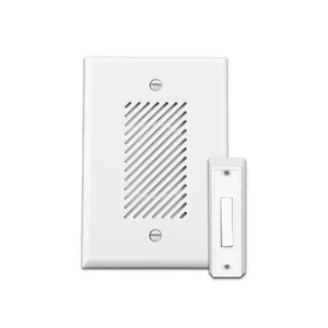 Wired Electronic Doorbell Door Bell Chime Kit Single-Gang Lighted Light White - Picture 1 of 12