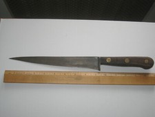 Vintage carbon steel 9 1/2" blade knife wood handle
