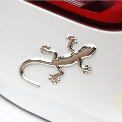 Silver Gecko Lizard Metal Logo Car Body Window Badge Emblem Sticker Accessories  - Image 1 of 4