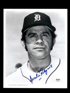 Aurelio Rodriguez PSA DNA Signed 8x10 Vintage Photo Tigers Autograph - Picture 1 of 3