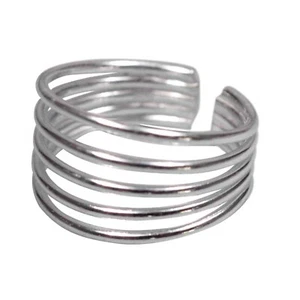Anillo del dedo del pie anillo del dedo del pie cinco lazos de anillo joyería del dedo del pie de plata 925 - Imagen 1 de 2