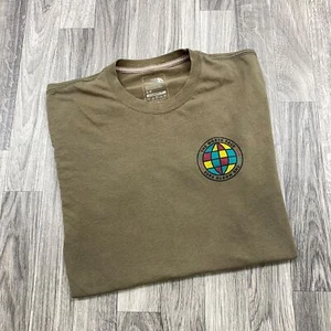 THE NORTH FACE Graphic Logo Standard Fit Brown Pullover T-Shirt Men's Size Small - Picture 1 of 6