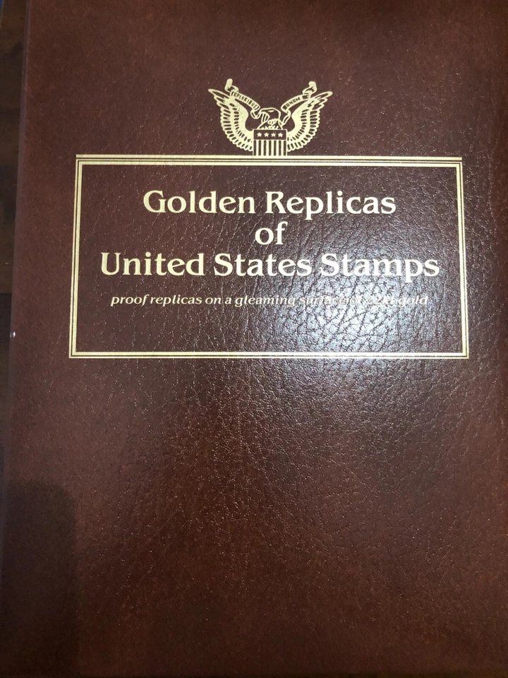 Estampillas de réplicas doradas de las maravillas de América 22K 42 carpetas Foto 1 de 1