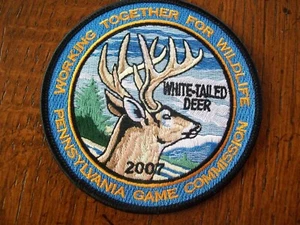 PENNSYLVANIA GAME COMMISION WTFW 4" 2007 WHITE-TAILED BUCK DEER PATCH - Picture 1 of 1
