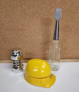 Lot Of 3 Vintage Avon Bottles Handy Man Construction Theme - Picture 1 of 24