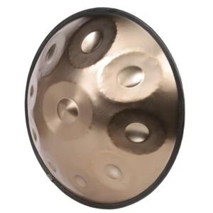Handpan Drum in D Minor 440Hz 10 Notes 22 Inche Steel drum with soft bag(Gold) - Picture 1 of 8