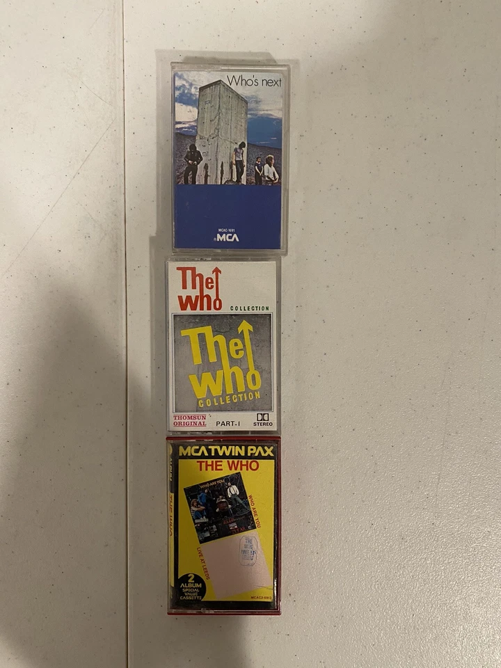 The Who Lot Of 3 Cassette Tapes Who’s Next, MCA Twin Pax, Collection Part 1 Nice - Image 1 of 4