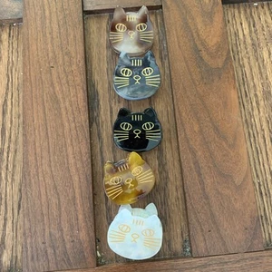 Set Of 5 Cat Hair Clips Kids Girls Fun Hair Accessories - Picture 1 of 7