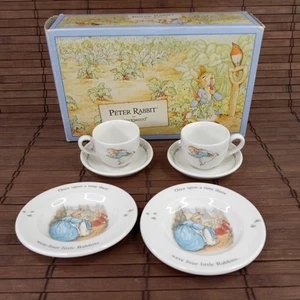 Wedgewood Peter Rabbit 6 Piece Children's Tea Set For 2 Beatrix Potter 1992 - Picture 1 of 14