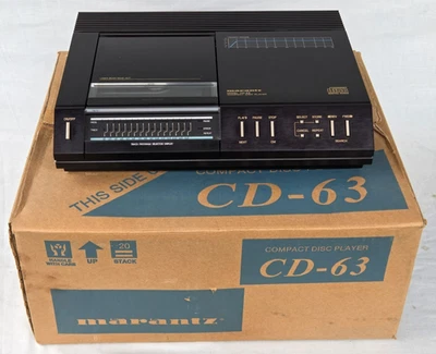 Early Rare Vintage Marantz CD-63B CD Player Boxed (Parts or Repair) - Image 1 of 4